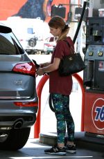 ASHLEY GREENE at a Gas Station in West Hollywood 05/26/2016