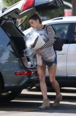 ASHLEY GREENE in Jeans Shorts Shopping in Los Angeles 05/20/2016