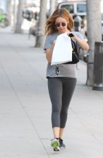 ASHLEY TISDALE Leaves a Gym in Los Angeles 05/12/2016