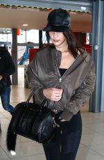 BELLA HADID at Charles De Gaulle Airport in Paris 05/28/2016
