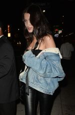 BELLA HADID at Nice Guy in West Hollywood 05/23/2016