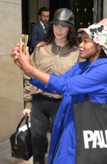 BELLA HADID Leaves Her Hotel in Paris 05/28/2016