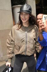 BELLA HADID Leaves Her Hotel in Paris 05/28/2016