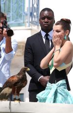BELLA HADID on the Set of a Photoshoot in Cannes 05/18/2016