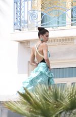 BELLA HADID on the Set of a Photoshoot in Cannes 05/18/2016