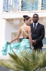 BELLA HADID on the Set of a Photoshoot in Cannes 05/18/2016