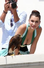 BELLA HADID on the Set of a Photoshoot in Cannes 05/18/2016