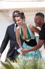 BELLA HADID on the Set of a Photoshoot in Cannes 05/18/2016