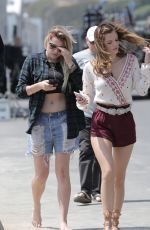 BELLA THORNE on the Set of 
