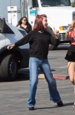 BELLA THORNE on the Set of 