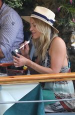 BRITTANY DANIEL in Bikini on the Beach in Portofino 05/07/2016
