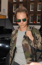 CARA DELEVINGNE Leaves Chiltern Firehouse in London 05/05/2016