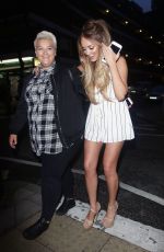 CHARLOTTE CROSBY Leaves Her New Late Night Chat Show in London 05/10/2016