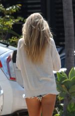 CHARLOTTE MCKINNEY in Cut Off Shopping at Malibu Country Mart 05/14/2016