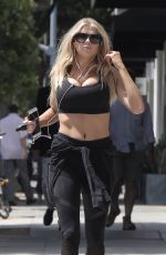 CHARLOTTE MCKINNEY Leaves a Gym in Los Angeles 05/11/2016