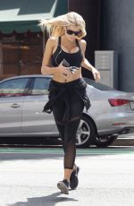CHARLOTTE MCKINNEY Leaves a Gym in Los Angeles 05/11/2016