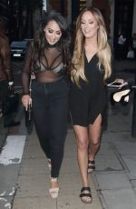 CHARLOTTE SROSBY and SOPHIE KASAEI Night Out in London 05/10/2016