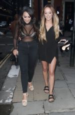 CHARLOTTE SROSBY and SOPHIE KASAEI Night Out in London 05/10/2016