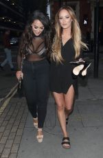 CHARLOTTE SROSBY and SOPHIE KASAEI Night Out in London 05/10/2016