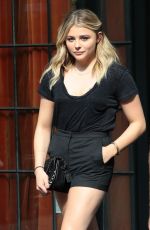 CHLOE MORETZ in Shorts Out and About in New York 05/23/2016