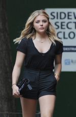 CHLOE MORETZ in Shorts Out and About in New York 05/23/2016