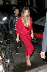 CHRISSY TEIGEN Out for Dinner in New York 05/18/2016
