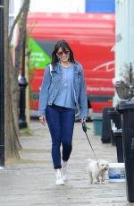 DAISY LOWE Walks Her DOg Out in Primrose Hill 04/26/2016