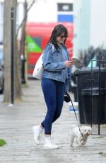 DAISY LOWE Walks Her DOg Out in Primrose Hill 04/26/2016