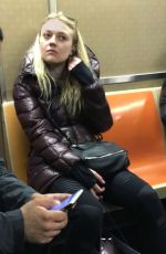 DAKOTA FANNING at Subway in New York 06/08/2016
