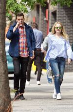 DAKOTA FANNING in Jeans Out and About in Soho 05/19/2016