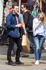 DAKOTA FANNING in Jeans Out and About in Soho 05/19/2016