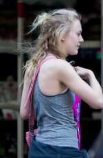 DAKOTA FANNING Leaves a Gym in New York 05/09/2016