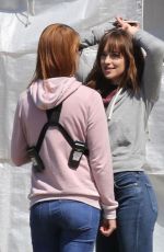 DAKOTA JOHNSON on the Set of ‘Fifty Shades Darker’ in Vancouver 05/30/2016