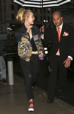ELLE FANNING Arrives at a Hotel in New York 05/01/2016