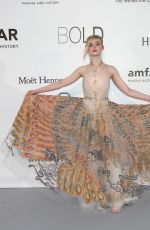 ELLE FANNING at Amfar