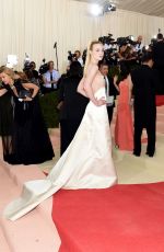 ELLE FANNING at Costume Institute Gala 2016 in New York 05/02/2016