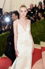 ELLE FANNING at Costume Institute Gala 2016 in New York 05/02/2016