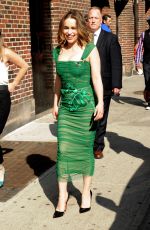 EMILIA CLARKE Arrives at Ed Sullivan Theater in New York 05/23/2016