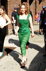 EMILIA CLARKE Arrives at Ed Sullivan Theater in New York 05/23/2016