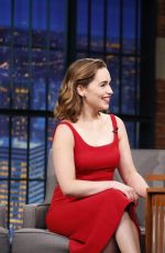 EMILIA CLARKE at Late Night with Seth Meyers in New York 05/24/2016