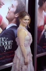 EMILIA CLARKE at Me Before You Premiere in New York 05/23/2016