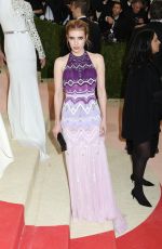 EMMA ROBERTS at Costume Institute Gala 2016 in New York 05/02/2016