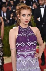 EMMA ROBERTS at Costume Institute Gala 2016 in New York 05/02/2016