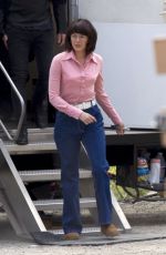EMMA STONE on the set 