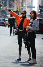 GIGI and BELLA HADID Out in New York 05/08/2016