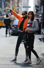 GIGI and BELLA HADID Out in New York 05/08/2016
