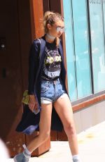 GIGI HADID in Denim Shorts Out and About in New York 05/11/2016