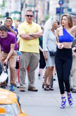 GIGI HADID on the Set of a Maybelline Commercial in New York 05/12/2016