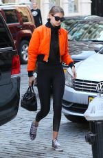 GIGI HADID Out and About in New York 05/08/2016