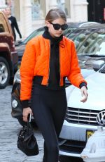 GIGI HADID Out and About in New York 05/08/2016